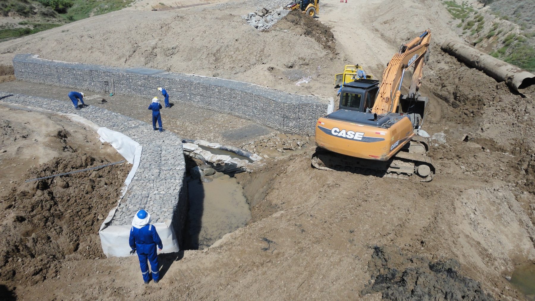 SCPX gabion river crossing works