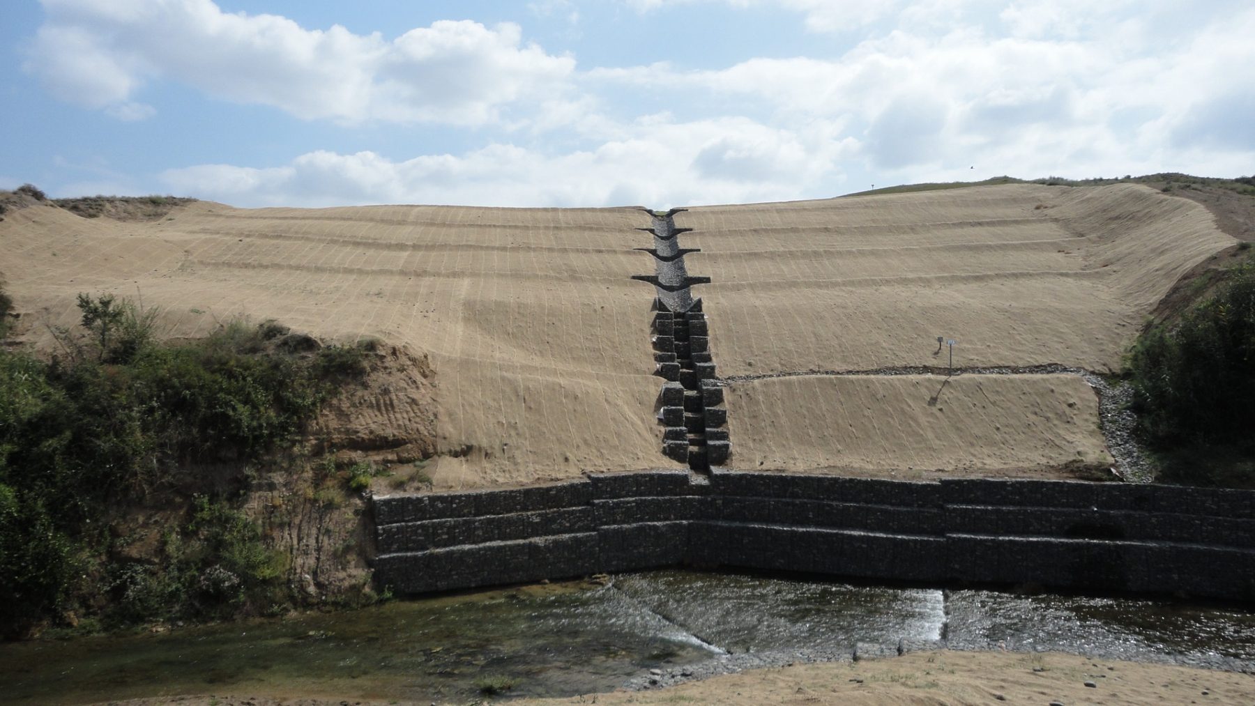 SCPX completed erosion control slope