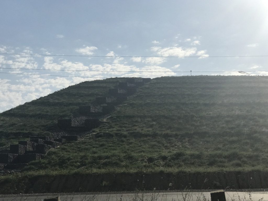 SCPX Georgia stabilized slope with gabion steps